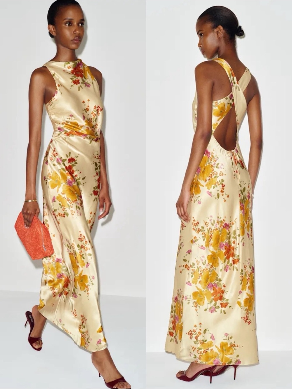 NWT Reformation Anaiis Silk Dress Crescendo